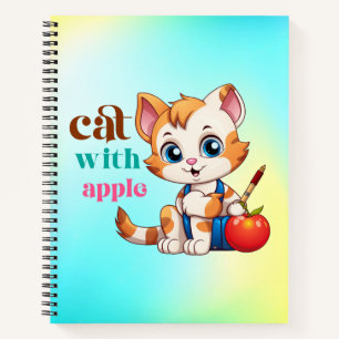 Katze Mit Apfel-85242 Notizbuch