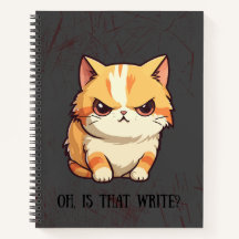 Katze mit Attitude Pun Journal-Notebook