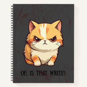 Katze mit Attitude Pun Journal-Notebook Notizbuch