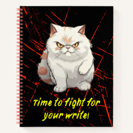 Katze mit Attitude Pun Spaß Notizbuch