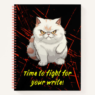 Katze mit Attitude Pun Spaß Notizbuch