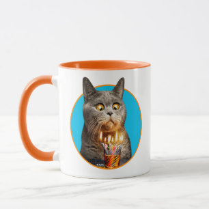 Katze mit Birthday-Schuhglas Tasse