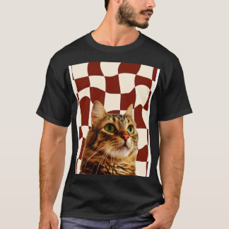 Katze mit Blick auf Sonnenuntergang 1 T-Shirt
