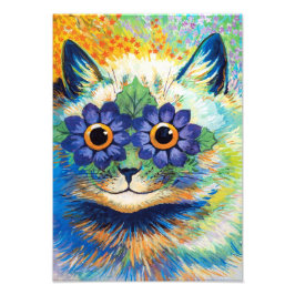 Katze mit Blume Augen | Louis Wain | Fotodruck