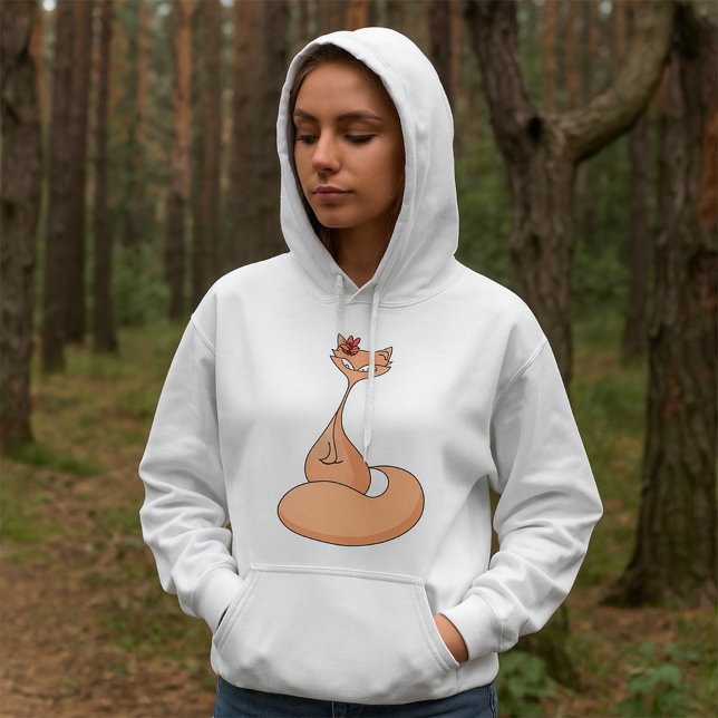 Katze mit Blume Niedlich Kawaii Kitty Hoodie (Von Creator hochgeladen)