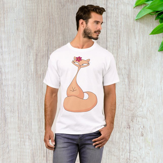Katze mit Blume Niedlich Kawaii Kitty T-Shirt (Von Creator hochgeladen)