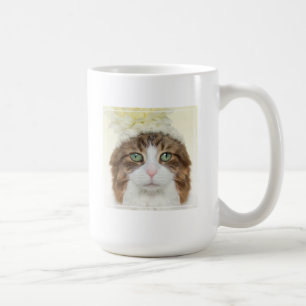Katze mit Blumen-Hut Kaffeetasse
