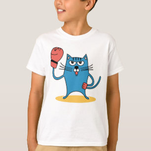 Katze mit Boxhandschuhen T-Shirt