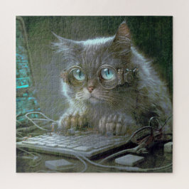 Katze mit Brille.