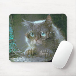 Katze mit Brille. Mousepad