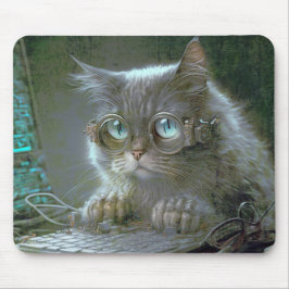 Katze mit Brille. Mousepad