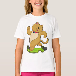 Katze mit Choker beim Laufen T-Shirt