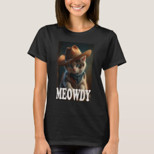 Katze mit Cowboyhut für Katzenliebhaber Katzenmutt T-Shirt