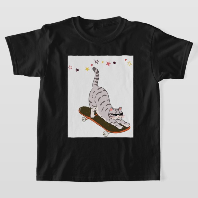 Katze mit dem Brett T-Shirt (Ablage )