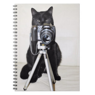 Katze mit der Kamera Notizblock