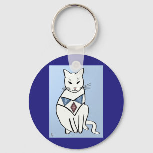 Katze mit Diamant-Kragen Schlüsselanhänger