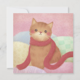 Katze mit einem roten Skarabäus Einladung