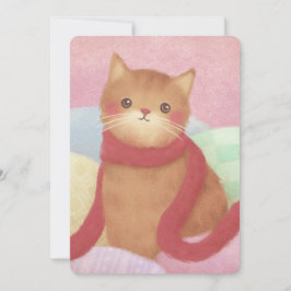 Katze mit einem roten Skarabäus Einladung