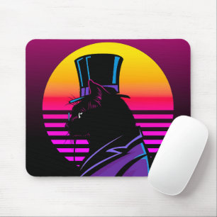 Katze mit einem Tuxedo und einem Hutwerk   Mousepad