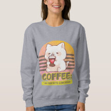 Katze mit einem Zitat aus einer Kaffeetasse
