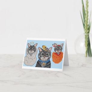 Katze mit Engel und Teufel Ankündigung