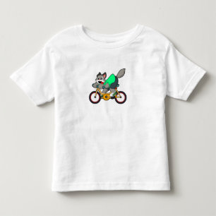 Katze mit Fahrrad Kleinkind T-shirt