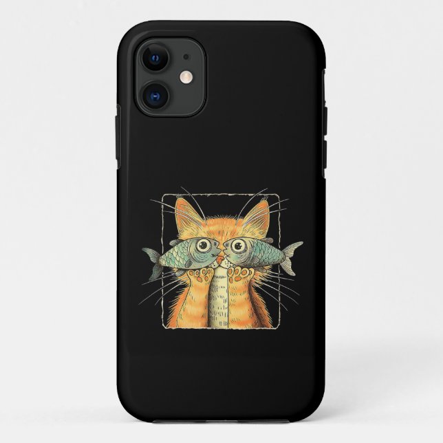 Katze mit Fisheyes Kitten Funny Cat Parody Case-Mate iPhone Hülle (Rückseite)
