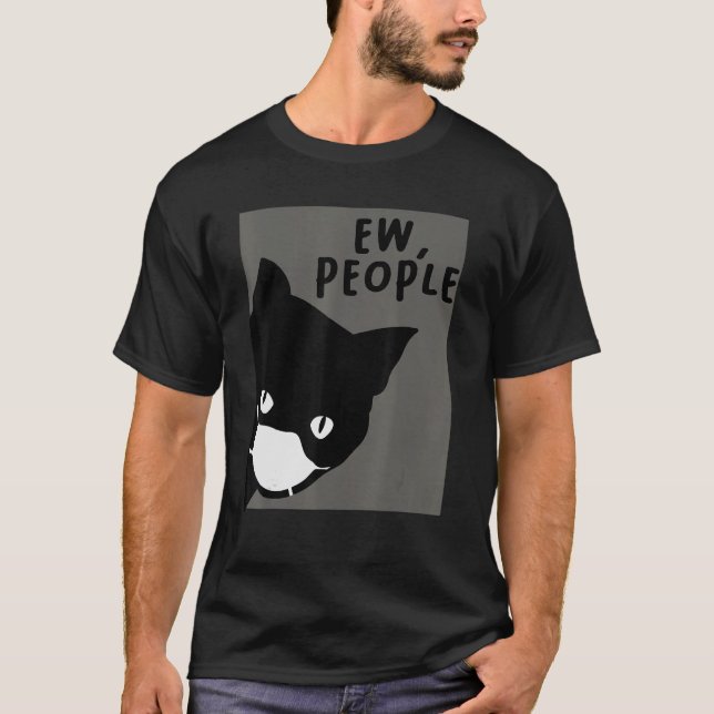 Katze mit Gesichtsmaske Wir Menschen Katzen 1 T-Shirt (Vorderseite)