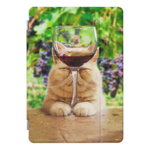 Katze mit Glas Wein iPad Pro Cover