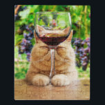 Katze mit Glas Wein Puzzle<br><div class="desc">Rose sind rot. Genauso ist Wein. | Avanti, die Global Spaß Brand™, unterhält die Welt mit ihren Feel Good Funny Grußkarten seit über 40 Jahren. Unsere Figuren leben das Leben voll und feiern den Spaß im Alltag.</div>