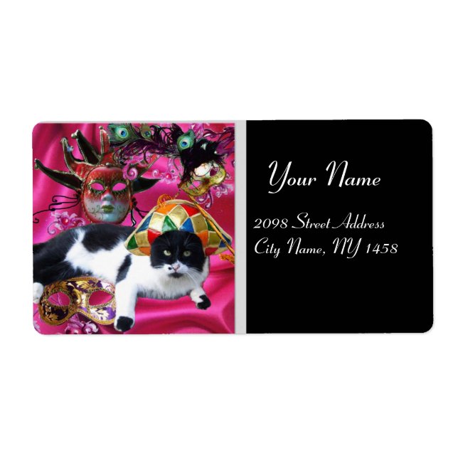 KATZE MIT HARLEQUIN HAT- UND MASQUERADE-PARTY (Vorne)