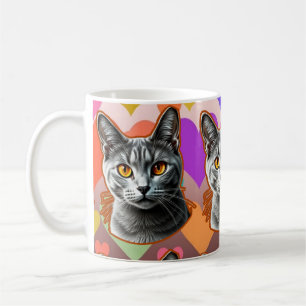 Katze mit Herz-Klassischer Tasse, 11 oz Kaffeetasse