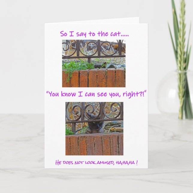 Katze mit Höhenkarte Karte (Vorderseite)