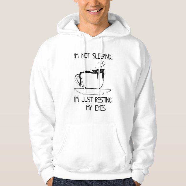 Katze mit Kaffee-Tasse Hoodie (Vorderseite)