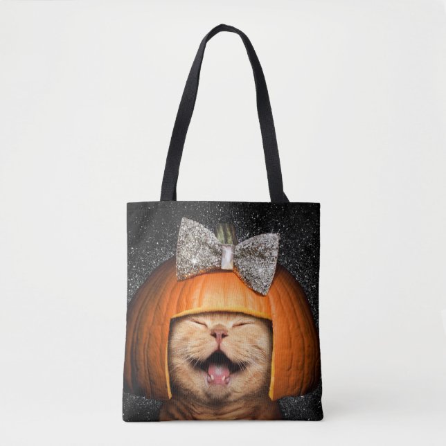 Katze mit Kürbishaar Tasche (Vorderseite)
