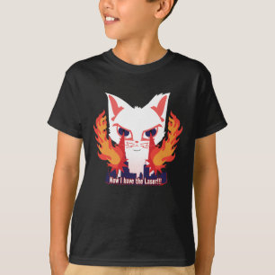 Katze mit Laseraugen, die die Stadt niederbrennen T-Shirt