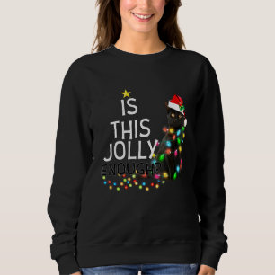 Katze mit Laune Weihnachtslichter Ist das fröhlich Sweatshirt