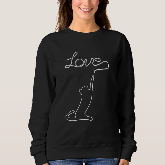 Katze mit Liebe für Katzen Katzen Katzen, die Desi Sweatshirt (Vorderseite)