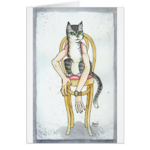 "Katze mit menschliche Arm-" leerer Karte