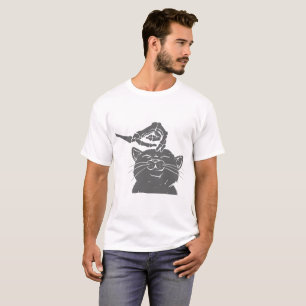 Katze mit menschlichem Skelett - Farbe auswählen T-Shirt