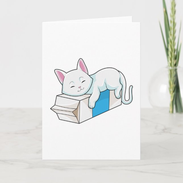 Katze mit Milch Karte (Vorderseite)