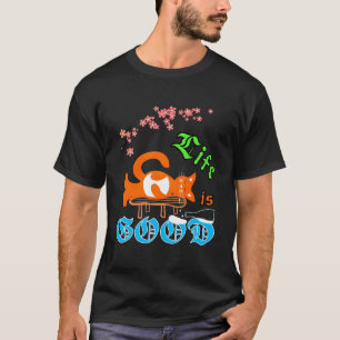 Katze mit Milch T-Shirt