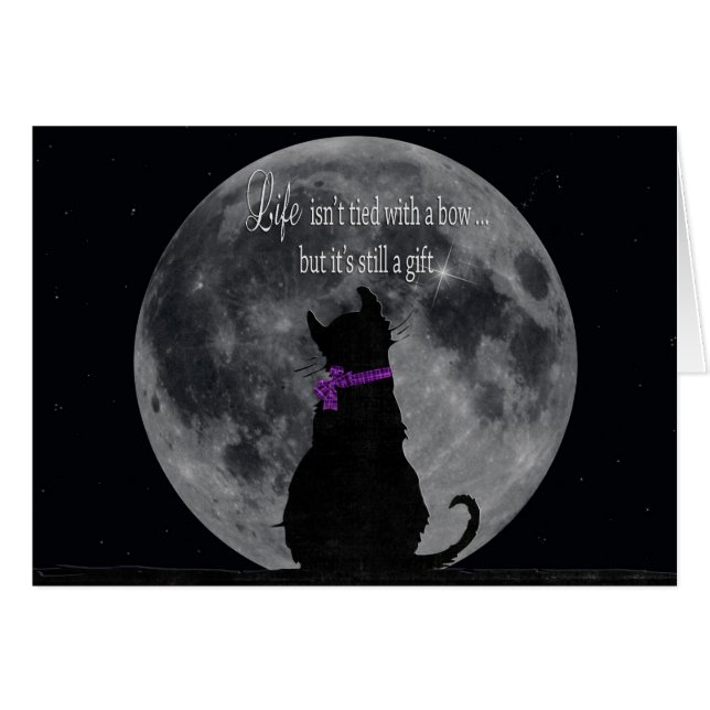 Katze mit Mond (Vorderseite (Horizontal))