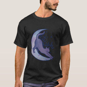Katze mit Moon Kitty Katzen Lila Mondkind T-Shirt