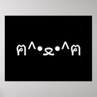 Katze mit Paws Emoticon ฅ^ ・ ع・ Japanisch Kaomoji 