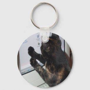 Katze mit PC Schlüsselanhänger