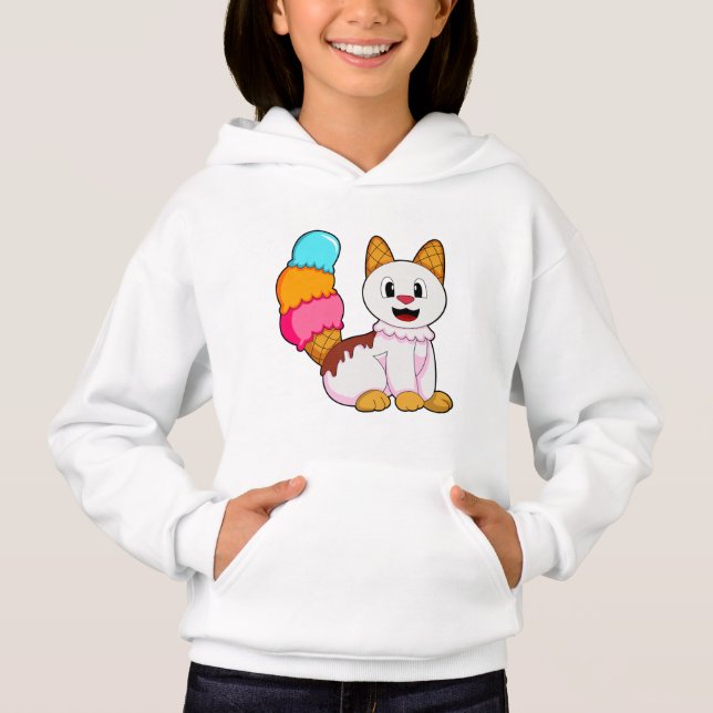 Katze mit Popsikel Hoodie (Vorderseite)