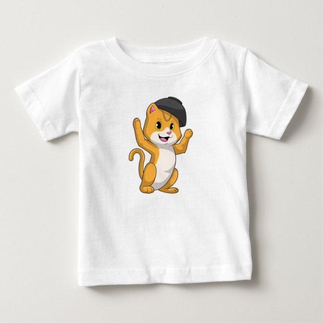 Katze mit Ramen Bowl Baby T-shirt (Vorderseite)