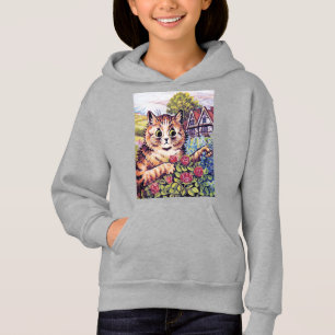 Katze mit Rose, Louis Wain Hoodie