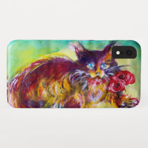 KATZE MIT ROTEN RIBBON UND SONNENBLUMEN Case-Mate iPhone HÜLLE